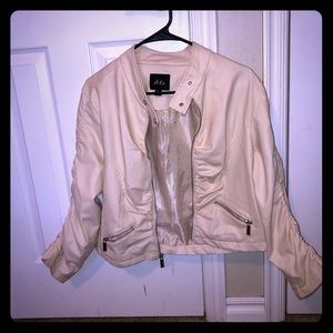 Cream leather jacket